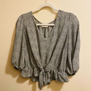 Sienna Sky dot print elastic blouse